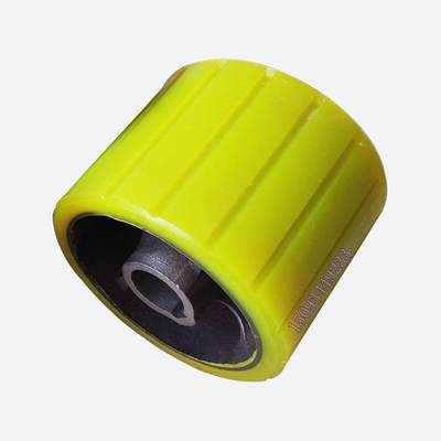 滚筒式搅拌机聚氨酯胶轮 黄色牛筋胶皮挂胶胶轮 优质耐磨不脱胶 摩擦托轮