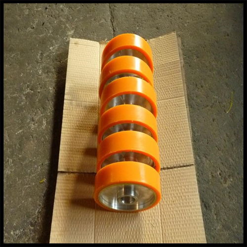 河北工厂加工 聚氨酯包胶轮 优质天轮衬块 聚氨酯索道轮衬供应