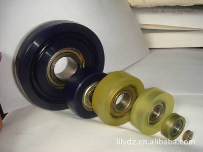 各型号聚氨酯PU轴承包胶轮与输送轴承包胶 非标定制与图片大全